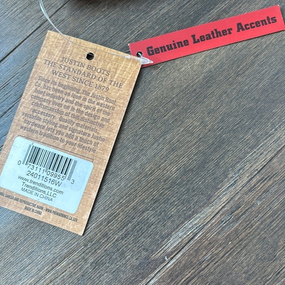 Justin Boots Wristlet/Wallet,Hair hide,bone inlay,magnetic close,genuine leather - Picture 11 of 11